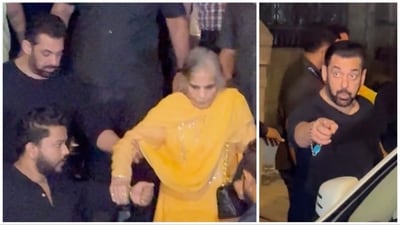 Salman Khan with his mom Salma Khan at Sohail Khan's bash. Salman Khan with his mom Salma Khan at Sohail Khan's bash.