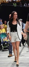 Meghan Markle, Duchess of Sussex, opts for dual-toned ballet flats for a chic look Meghan Markle, Duchess of Sussex, opts for dual-toned ballet flats for a chic look