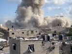 An explosion in what Israel military said was a tunnel at AI Shifa Hospital complex 