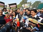 Parliamentarians of the Indian National Developmental Inclusive Alliance (INDIA) bloc are holding a march from Parliament House to Vijay Chowk. Parliamentarians of the Indian National Developmental Inclusive Alliance (INDIA) bloc are holding a march from Parliament House to Vijay Chowk.