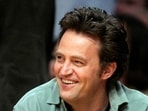 FILE PHOTO: U.S. actor Matthew Perry watches the Los Angeles Lakers NBA game against the Seattle Supersonics in Los Angeles November 3, 2006. REUTERS/Lucy Nicholson/File Photo