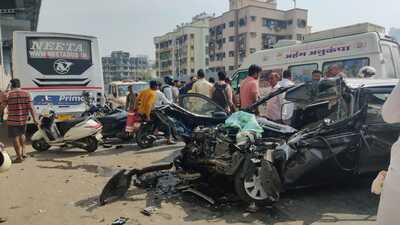 Couple killed, son seriously injured in road crash in Dahisar Couple killed, son seriously injured in road crash in Dahisar