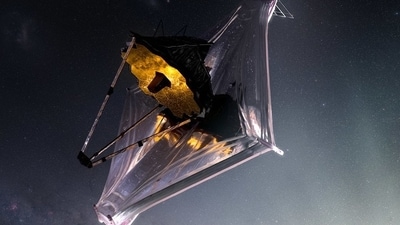 NASA's James Webb Space Telescope marks its first anniversary: On July 12, NASA's James Webb Space Telescope celebrated its first anniversary, capturing stunning images of celestial phenomena. (NASA GSFC/CIL/Adriana Manrique Gutierrez) NASA's James Webb Space Telescope marks its first anniversary: On July 12, NASA's James Webb Space Telescope celebrated its first anniversary, capturing stunning images of celestial phenomena. (NASA GSFC/CIL/Adriana Manrique Gutierrez)