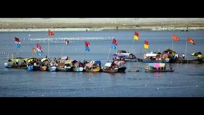 A view of the Sangam in Prayagraj. (HT FIle) A view of the Sangam in Prayagraj. (HT FIle)