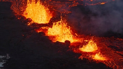 The eruption appears to have occurred about four kilometers (2½ miles) from the town of Grindavik, the Icelandic Meteorological Office said.&nbsp;&nbsp; (AP)
