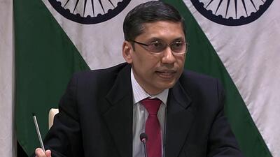External affairs ministry spokesperson Arindam Bagchi addresses a press conference in New Delhi (ANI FILE PHOTO) External affairs ministry spokesperson Arindam Bagchi addresses a press conference in New Delhi (ANI FILE PHOTO)