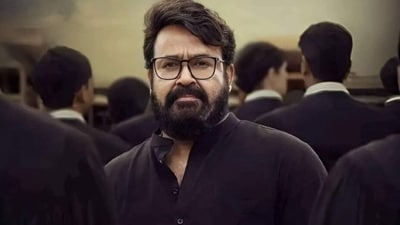 Mohanlal in a still from Neru Mohanlal in a still from Neru