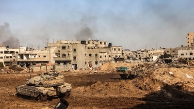 Damaged buildings during a military operation in the north of the Gaza Strip amid continuing battles between Israel and the Palestinian militant group Hamas. (AFP) Damaged buildings during a military operation in the north of the Gaza Strip amid continuing battles between Israel and the Palestinian militant group Hamas. (AFP)