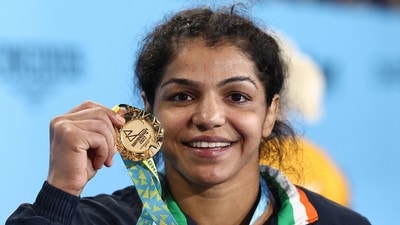 Sakshi Malik with her gold medal at the 2022 CWG (File) Sakshi Malik with her gold medal at the 2022 CWG (File)