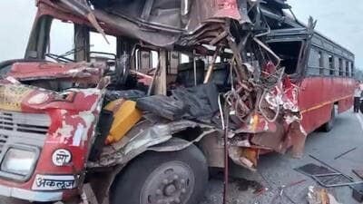 The accident took place at Vatpali in Malshiras taluka of Solapur district on Thursday early morning. (HT PHOTO)
