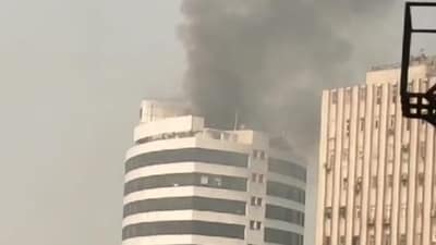 Fire at Gopaldas Bhawan in Connaught Place, New Delhi. (sourced) Fire at Gopaldas Bhawan in Connaught Place, New Delhi. (sourced)