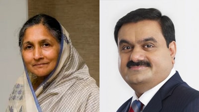 Savitri Jindal (Left) and Gautam Adani (Right) Savitri Jindal (Left) and Gautam Adani (Right)