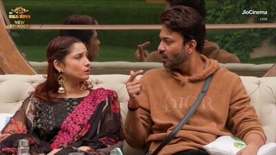 Ankita Lokhande with her husband Vicky Jain on Bigg Boss 17. Ankita Lokhande with her husband Vicky Jain on Bigg Boss 17.