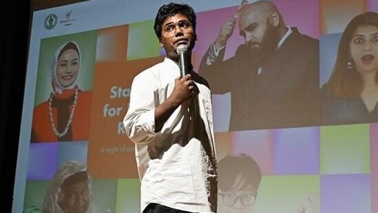 Comic Manjit Sarkar, who calls himself as one of India's few Dalit comedians, shares his experiences of living in Naxalite areas in his stand up. Comic Manjit Sarkar, who calls himself as one of India's few Dalit comedians, shares his experiences of living in Naxalite areas in his stand up.