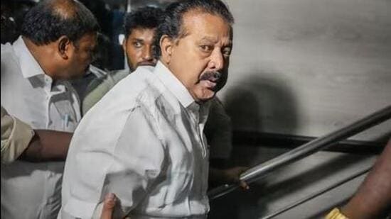 Tamil Nadu higher education minister K Ponmudy (PTI Photo)