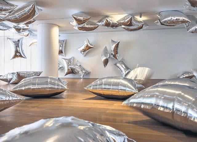 Silver Clouds was created in 1966 with balloons inflated with a mix of air and helium. Silver Clouds by Andy Warhol. Silver Clouds was created in 1966 with balloons inflated with a mix of air and helium. Silver Clouds by Andy Warhol.