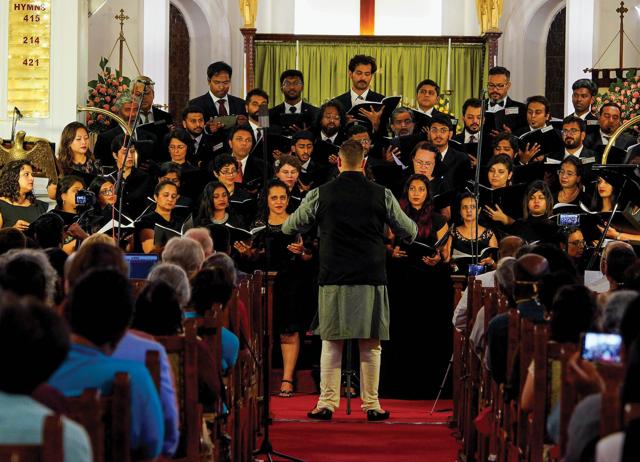 The Bangalore Men, and the women’s choir, Cappella Bangalore, rehearse all year round. This year, 45 singers perform together. The Bangalore Men, and the women’s choir, Cappella Bangalore, rehearse all year round. This year, 45 singers perform together.