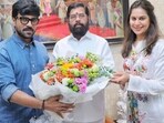 Ram Charan and Upasana with Maharashtra Chief Minister Eknath Shinde Ram Charan and Upasana with Maharashtra Chief Minister Eknath Shinde