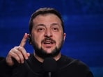 Russia-Ukraine War: Ukrainian president Volodymyr Zelensky gestures.