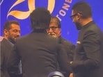 Salman Khan met Abhishek Bachchan and Amitabh Bachchan at Anand Pandit's party. Salman Khan met Abhishek Bachchan and Amitabh Bachchan at Anand Pandit's party.