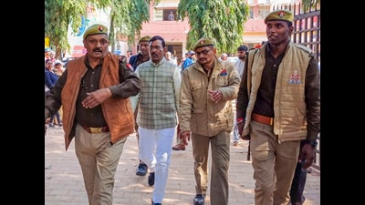 BJP MLA Ramdular Gond after his conviction for raping a girl, in Sonbhadra. (FILE PHOTO) BJP MLA Ramdular Gond after his conviction for raping a girl, in Sonbhadra. (FILE PHOTO)