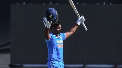 Samson anchored the Indian innings in Paarl. (AFP) Samson anchored the Indian innings in Paarl. (AFP)