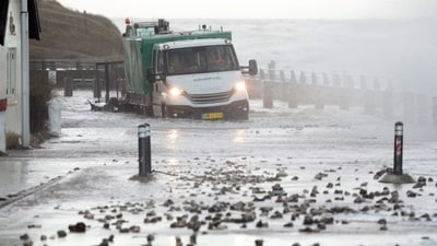 On Thursday, high winds led to grounded flights in parts of the U.K., suspended train services, and halted Scottish ferries.&nbsp; (REUTERS)