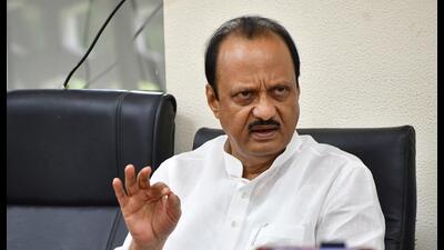 Mumbai, India - November 23, 2022: Leader of Opposition in the Maharashtra Assembly Ajit Pawar addresses a press conference, at Vidhan Bhavan, in Mumbai, India, on Wednesday, November 23, 2022. (Photo by Bhushan Koyande/HT Photo) (HT PHOTO) Mumbai, India - November 23, 2022: Leader of Opposition in the Maharashtra Assembly Ajit Pawar addresses a press conference, at Vidhan Bhavan, in Mumbai, India, on Wednesday, November 23, 2022. (Photo by Bhushan Koyande/HT Photo) (HT PHOTO)