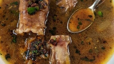 Kharode and Magaj ka Shorba: Also known as paya soup, this is a traditional East Indian dish enjoyed not only in India but also in many South Asian countries. This warm, comforting stew is crafted from the trotters of goat, buffalo, or sheep, resulting in a nutritious and delightful meal widely savored during the winter season. (Pintrerest) Kharode and Magaj ka Shorba: Also known as paya soup, this is a traditional East Indian dish enjoyed not only in India but also in many South Asian countries. This warm, comforting stew is crafted from the trotters of goat, buffalo, or sheep, resulting in a nutritious and delightful meal widely savored during the winter season. (Pintrerest)
