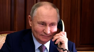 Yevgeny Prigozhin Death: Russian President Vladimir Putin has a phone call in Moscow, Russia. (AP) Yevgeny Prigozhin Death: Russian President Vladimir Putin has a phone call in Moscow, Russia. (AP)
