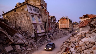 Turkey-Syria Earthquake: On February 6, 2023, southern Turkey experienced a significant earthqua3ke measuring 7.8 on the Richter scale, followed by another substantial quake of 7.5 magnitude nine hours later. The earthquakes, the most powerful in over two decades, struck near Gaziantep, a region already grappling with humanitarian challenges due to hosting Syrian refugees. (AFP) Turkey-Syria Earthquake: On February 6, 2023, southern Turkey experienced a significant earthqua3ke measuring 7.8 on the Richter scale, followed by another substantial quake of 7.5 magnitude nine hours later. The earthquakes, the most powerful in over two decades, struck near Gaziantep, a region already grappling with humanitarian challenges due to hosting Syrian refugees. (AFP)