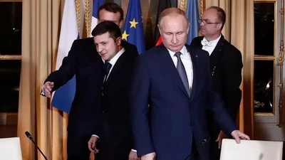 Zelensky has ruled out talks with Russia as long as Putin remains in power, and said at his briefing that there had been no requests from Moscow for talks. (File) Zelensky has ruled out talks with Russia as long as Putin remains in power, and said at his briefing that there had been no requests from Moscow for talks. (File)
