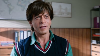 Shah Rukh Khan in a still from Dunki. Shah Rukh Khan in a still from Dunki.