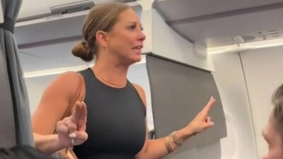 Tiffany Gomas, who went viral for her rant on an American Airlines flight (knuckelslawncare/TikTok) Tiffany Gomas, who went viral for her rant on an American Airlines flight (knuckelslawncare/TikTok)