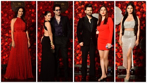 Mallika Sherawat, Sunny Leone with husband, Rahul Vaidya and Disha Parmar and Tanishaa Mukerji at Anand Pandit's bash. Mallika Sherawat, Sunny Leone with husband, Rahul Vaidya and Disha Parmar and Tanishaa Mukerji at Anand Pandit's bash.