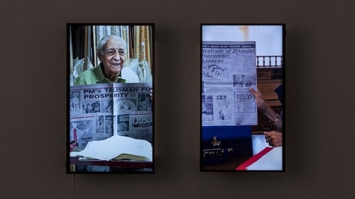 Deep Facts, 2-channel video (Photo Credit: Anil Rane)