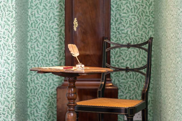 The table at which Jane Austen wrote her novels. (Courtesy Jane Austen’s House) The table at which Jane Austen wrote her novels. (Courtesy Jane Austen’s House)