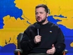 Russia-Ukraine War: Ukrainian President Volodymyr Zelensky speaks during his end-of-the-year news conference in Kyiv, Ukraine. Russia-Ukraine War: Ukrainian President Volodymyr Zelensky speaks during his end-of-the-year news conference in Kyiv, Ukraine.