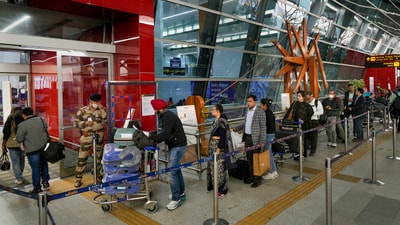 A total of 11 international flights and 5 domestic flights to and from the airport got delayed. ( (PTI)) A total of 11 international flights and 5 domestic flights to and from the airport got delayed. ( (PTI))