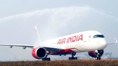 Air India A350 lands at Delhi Airport. (Air India) Air India A350 lands at Delhi Airport. (Air India)