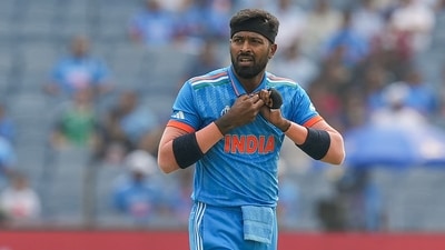 India's bowler Hardik Pandya during the ICC Men's Cricket World Cup 2023 match between India and Bangladesh, (PTI) India's bowler Hardik Pandya during the ICC Men's Cricket World Cup 2023 match between India and Bangladesh, (PTI)