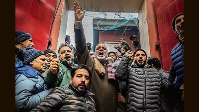 People during a protest against the deaths of the civilians, in Srinagar on Saturday. (AP) People during a protest against the deaths of the civilians, in Srinagar on Saturday. (AP)