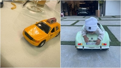Meanwhile, Malti's pictures featured the little munchkin admiring her new BMW toy car. The mint green toy had a BMW logo on the back and 'MALTI MARIE' written on the number plate. (Instagram) Meanwhile, Malti's pictures featured the little munchkin admiring her new BMW toy car. The mint green toy had a BMW logo on the back and 'MALTI MARIE' written on the number plate. (Instagram)