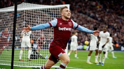 Second-half goals by Jarrod Bowen and Mohammed Kudus sealed the win for West Ham who moved above United into sixth place. (Action Images via Reuters)