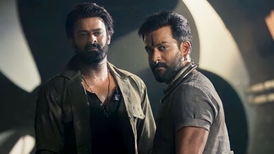 Prabhas and Prithviraj Sukumaran play childhood friends in Salaar. Prabhas and Prithviraj Sukumaran play childhood friends in Salaar.