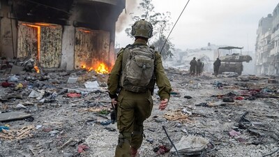 This handout picture shows an Israeli soldier operating in the Gaza Strip (AFP) This handout picture shows an Israeli soldier operating in the Gaza Strip (AFP)
