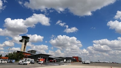 This photograph taken on August 1, 2016, shows the Paris Vatry Airport, near Vatry. A Nicaragua-bound plane carrying more than 300 Indian passengers en route from the United Arab Emirates, has been grounded at the airport over suspected "human trafficking". (AFP)