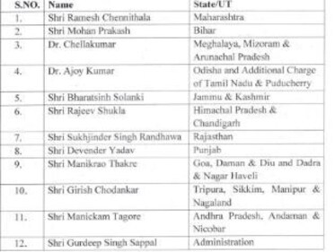 Congress reshuffled state responsibilities ahead of 2024 election.