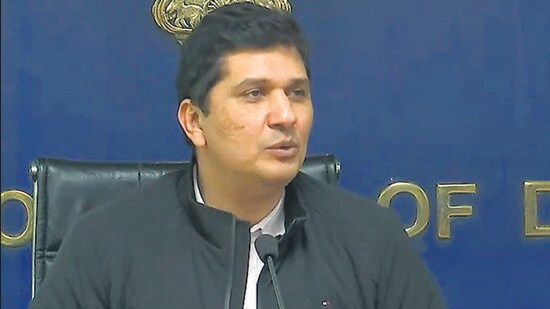 Delhi health minister Saruabh Bharadwaj. (HT)
