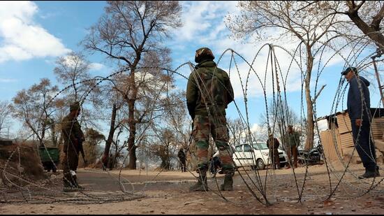 The army’s search operations to neutralise terrorists responsible for Thursday’s ambush in Jammu and Kashmir’s Poonch, in which four soldiers were killed and three others were injured, continued on Saturday. (Rahi Kapoor)